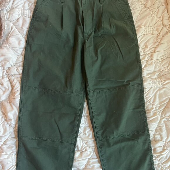 Madwell Perfect Vintage Straight Pant in Dark Forest Wash: Pleated Edition NWT - Picture 6 of 6